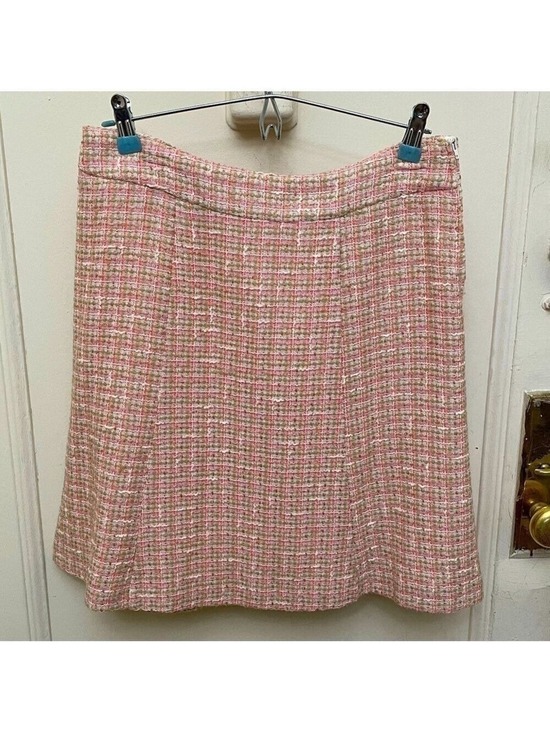 H&M Dresses & Skirts - H&M Skirt Tweed Knit Pink White Green Size 8 Y2K